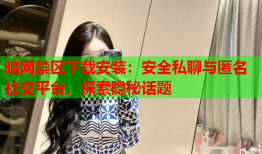 暗网禁区下载安装：安全私聊与匿名社交平台，探索隐秘话题