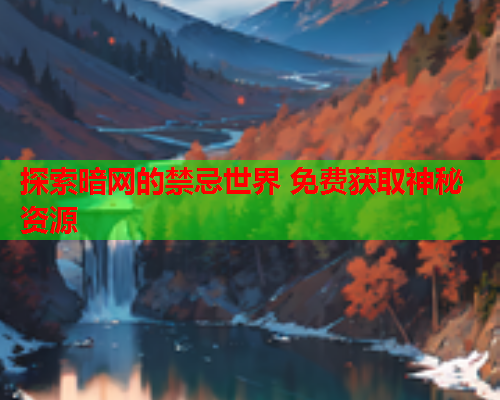 探索暗网的禁忌世界 免费获取神秘资源