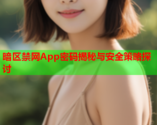 暗区禁网App密码揭秘与安全策略探讨
