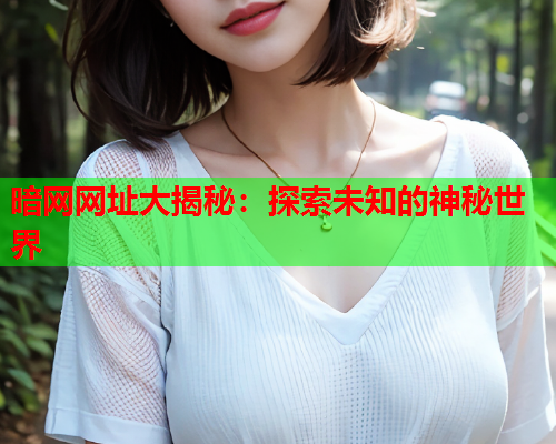 暗网网址大揭秘：探索未知的神秘世界