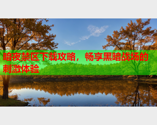 暗夜禁区下载攻略，畅享黑暗战场的刺激体验
