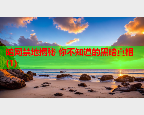 暗网禁地揭秘 你不知道的黑暗真相(1)