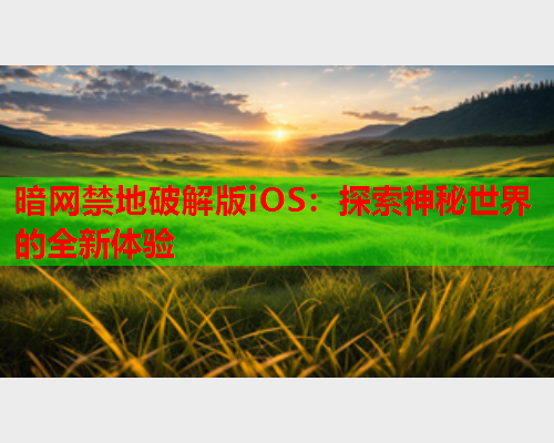 暗网禁地破解版iOS：探索神秘世界的全新体验